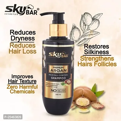 skybar Argan  Shampoo For Dry  Frizzy Hair, with Argan for Frizz-Free  Stronger Hair 250 ml  (250 ml)