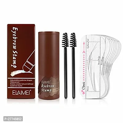 Eyebrow Stamp Stencil Kit, One Step Brow Stamp Makeup Powder, Reusable Eyebrow Stencils Shape Thicker and Fuller Brows,-thumb0