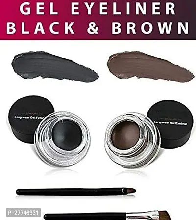 Music Flower Long Lasting Gel Eyeliner, Black and Brown Matte Finish