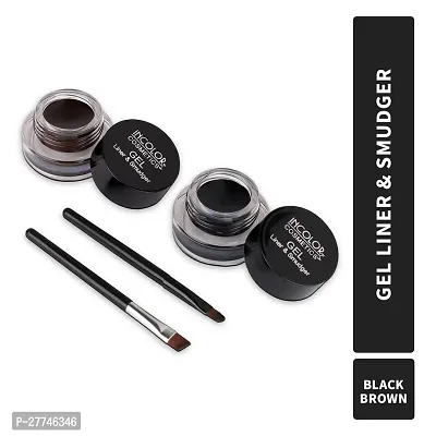 Music Flower Long Lasting Gel Eyeliner, Black and Brown Matte Finish