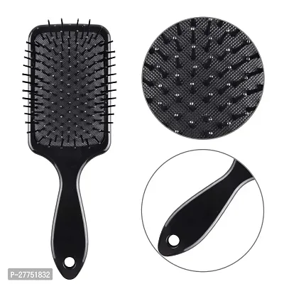 Hair Brush - Detangling, Anti-Static Paddle Grooming Tool - Rounded Steel Bristles-thumb0