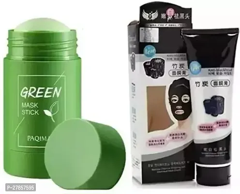 Green Tea Cleansing Mask Stick for Face with Charcoal Peel-Off Mask-thumb0