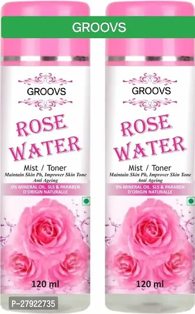 Rose Water/Skin Toner Men  Women (240 ml) Pack of 2-thumb0