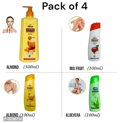 MULTIPLE FLAVOUR BODY LOTION PACK OF 4 PCS ( 500ML, 100ML , 100ML ,20ML )-thumb0