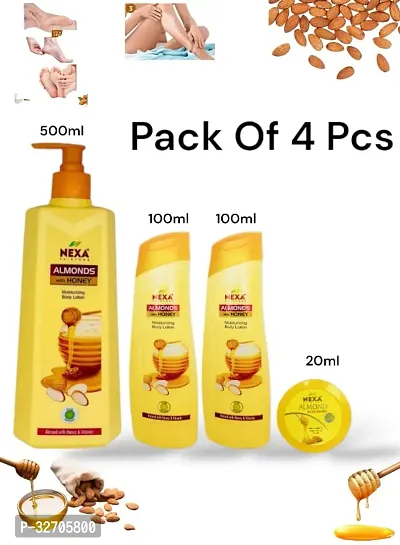 ALMOND BODY LOTION (500ML , 100ML 100ML , 20ML PACK  OF 4 PCS )