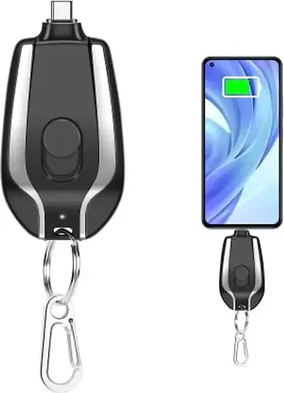 Keychain Portable Charger for Type-C Fast Charging Power Bank Battery Pack Key Chain Multicolor