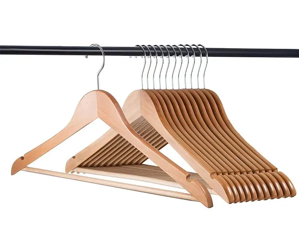 Plastic Wooden Hangers Ultra Thin Space Saving Non-Slip Hangers Suit Hangers Ideal for Everyday Standard Use, Clothing Hangers(6pcs)