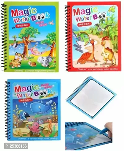 Magic Water Drawing Book, Reusable Coloring Book Drawing Board Toys For Kids Pack Of 3 Books