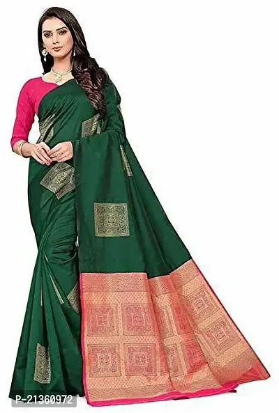 Women Stylish Art Silk Self Pattern Saree with Blouse piece