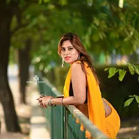 Stylish Chiffon Saree With Blouse Piece For Women-thumb1