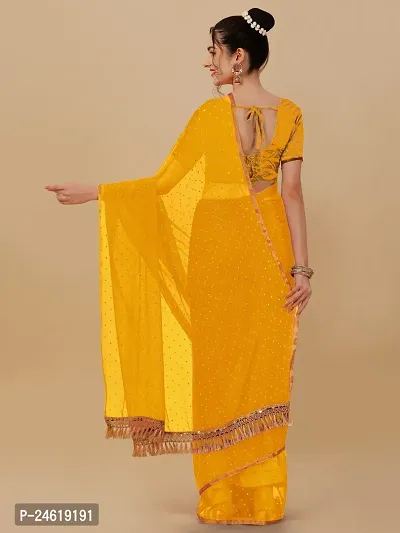 Stylish Chiffon Saree With Blouse Piece For Women-thumb3