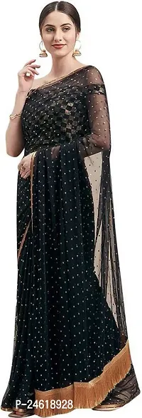 Stylish Chiffon Saree With Blouse Piece For Women-thumb0