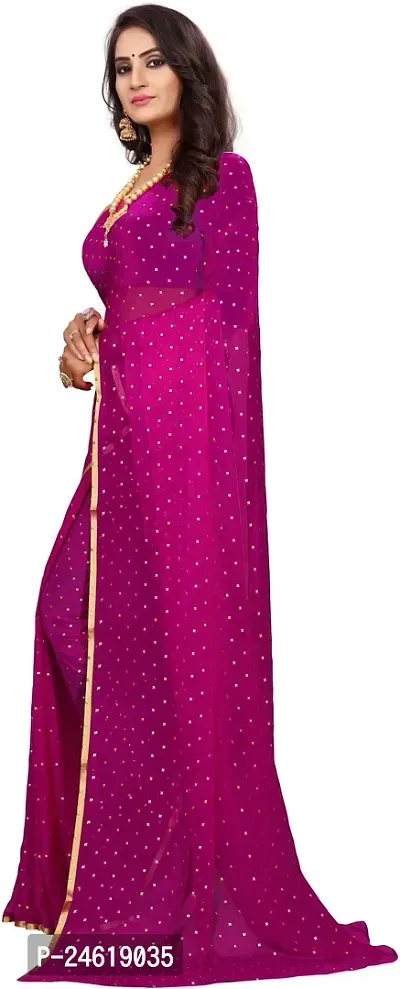 Stylish Chiffon Saree With Blouse Piece For Women