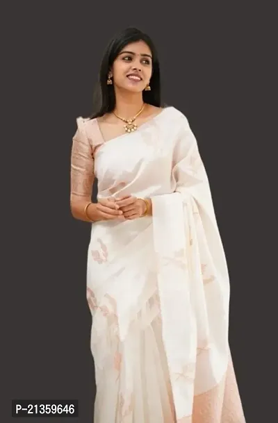 Women Stylish Art Silk Self Pattern Saree with Blouse piece