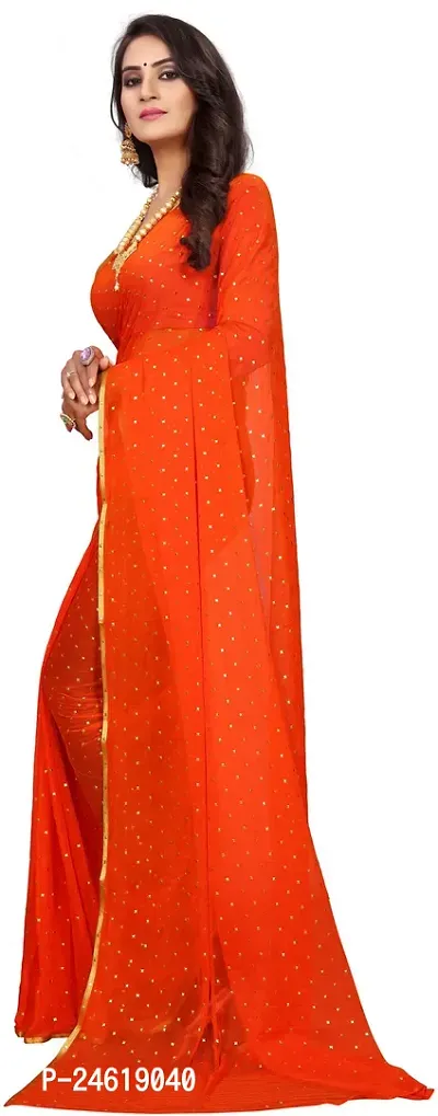 Stylish Chiffon Saree With Blouse Piece For Women-thumb3