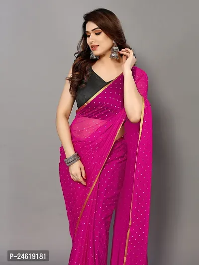 Stylish Chiffon Saree With Blouse Piece For Women