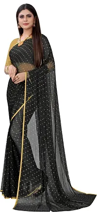 Stylish Chiffon Saree With Blouse Piece For Women-thumb2