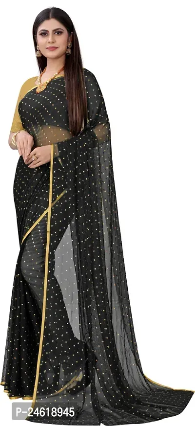 Stylish Chiffon Saree With Blouse Piece For Women-thumb3