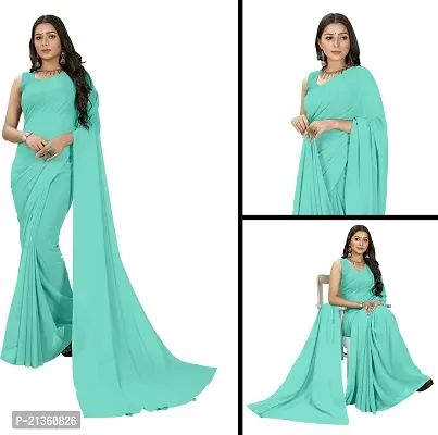 Women Stylish Georgette Self Pattern Saree with Blouse piece