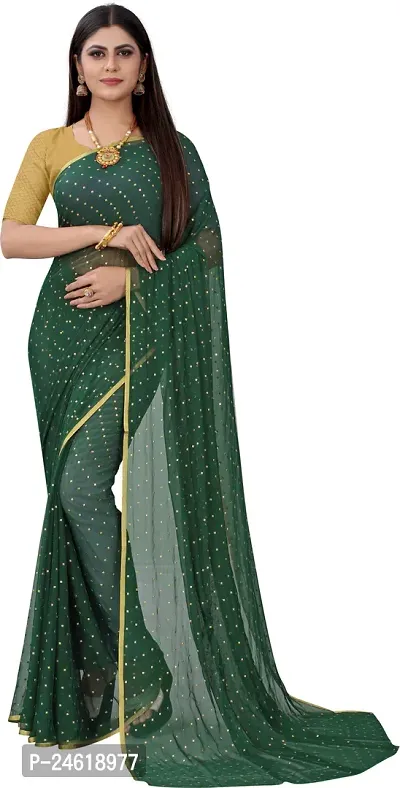 Stylish Chiffon Saree With Blouse Piece For Women