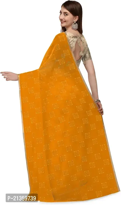 Women Stylish Chiffon Self Pattern Saree with Blouse piece-thumb3