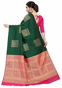 Women Stylish Art Silk Self Pattern Saree with Blouse piece-thumb1