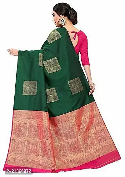 Women Stylish Art Silk Self Pattern Saree with Blouse piece-thumb2