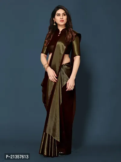 Women Stylish Chiffon Self Pattern Saree with Blouse piece