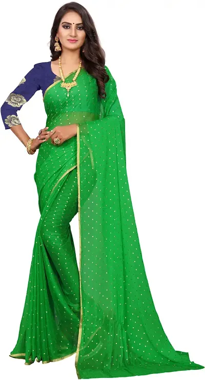 Must Have Chiffon Saree with Blouse piece 