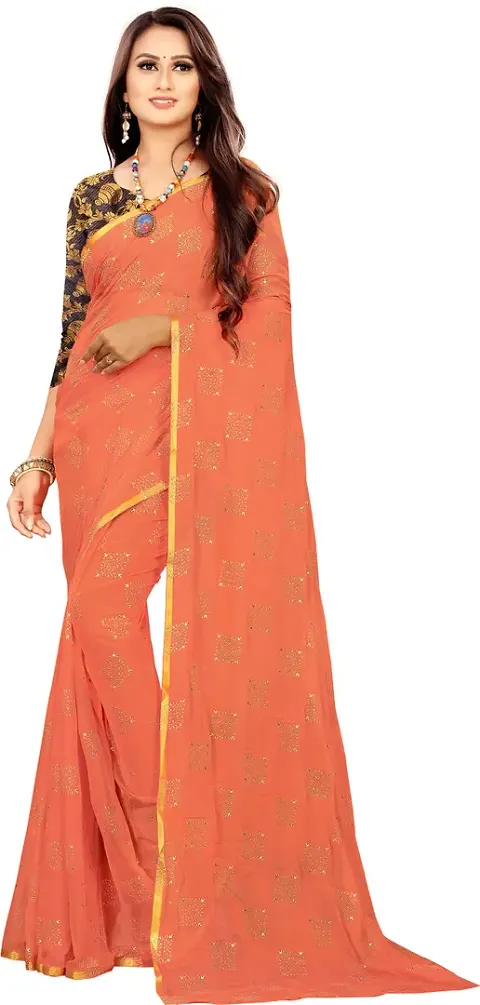 Elegant Chiffon Saree with Blouse piece 