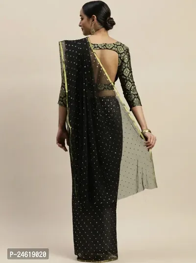 Stylish Chiffon Saree With Blouse Piece For Women-thumb2