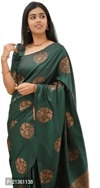 Women Stylish Art Silk Self Pattern Saree with Blouse piece-thumb0