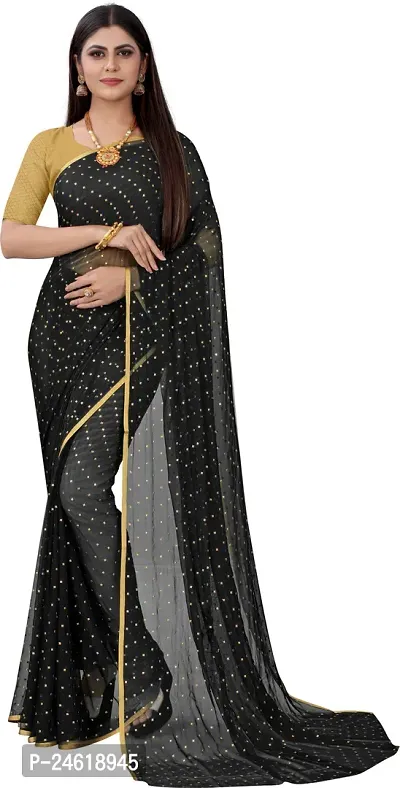 Stylish Chiffon Saree With Blouse Piece For Women