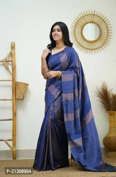 Women Stylish Art Silk Self Pattern Saree with Blouse piece