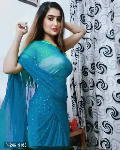 Stylish Chiffon Saree With Blouse Piece For Women