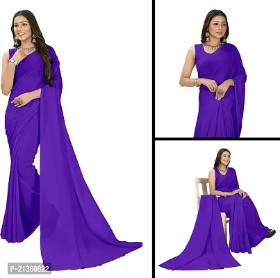 Women Stylish Georgette Self Pattern Saree with Blouse piece