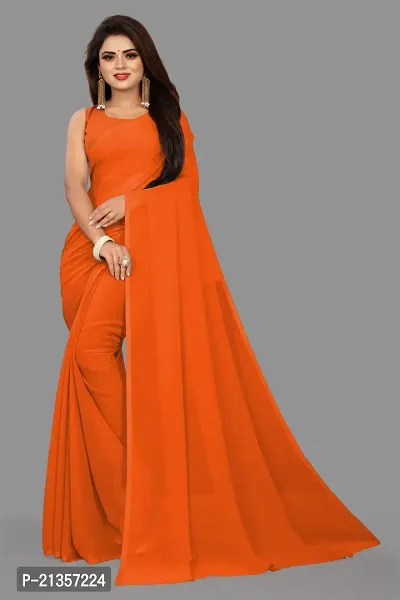 Women Stylish Georgette Self Pattern Saree with Blouse piece