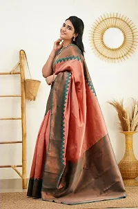 Women Stylish Art Silk Self Pattern Saree with Blouse piece-thumb2