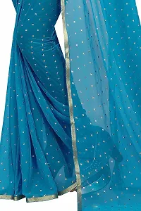 Stylish Chiffon Saree With Blouse Piece For Women-thumb2