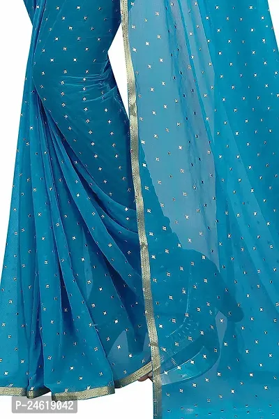 Stylish Chiffon Saree With Blouse Piece For Women-thumb3