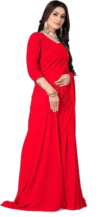 Women Stylish Georgette Self Pattern Saree with Blouse piece-thumb2