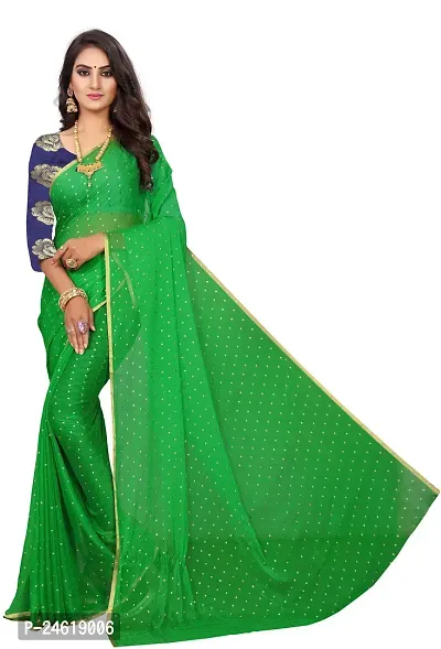 Stylish Chiffon Saree With Blouse Piece For Women-thumb2