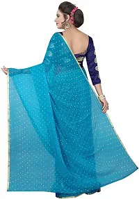 Stylish Chiffon Saree With Blouse Piece For Women-thumb1