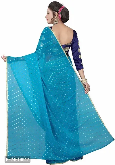 Stylish Chiffon Saree With Blouse Piece For Women-thumb2