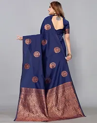 Women Stylish Art Silk Self Pattern Saree with Blouse piece-thumb2