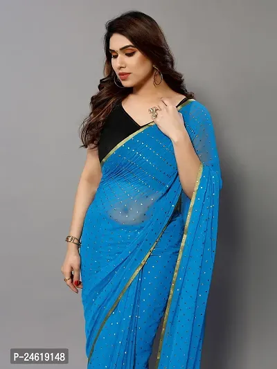 Stylish Chiffon Saree With Blouse Piece For Women