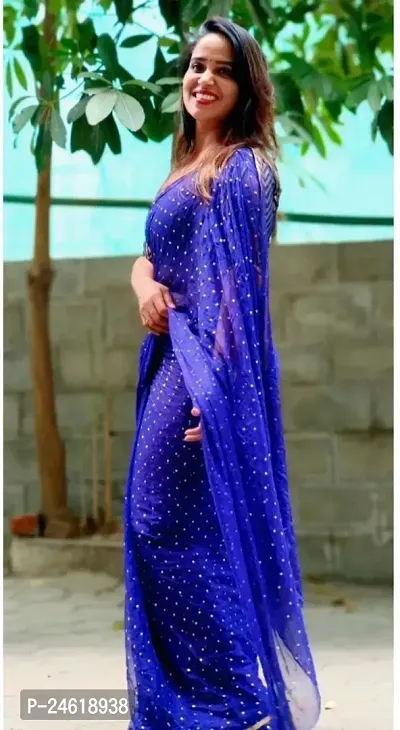 Stylish Chiffon Saree With Blouse Piece For Women