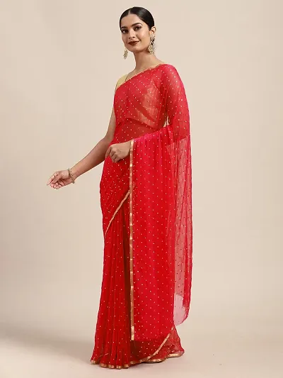 Stylish Chiffon Saree With Blouse Piece For Women