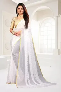 Stylish Chiffon Saree With Blouse Piece For Women-thumb1