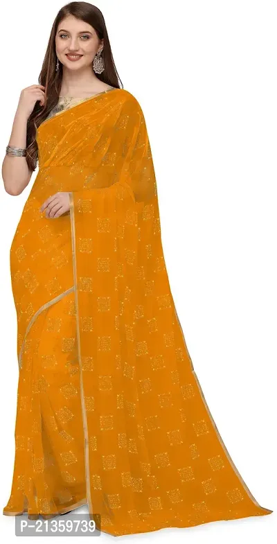 Women Stylish Chiffon Self Pattern Saree with Blouse piece-thumb0